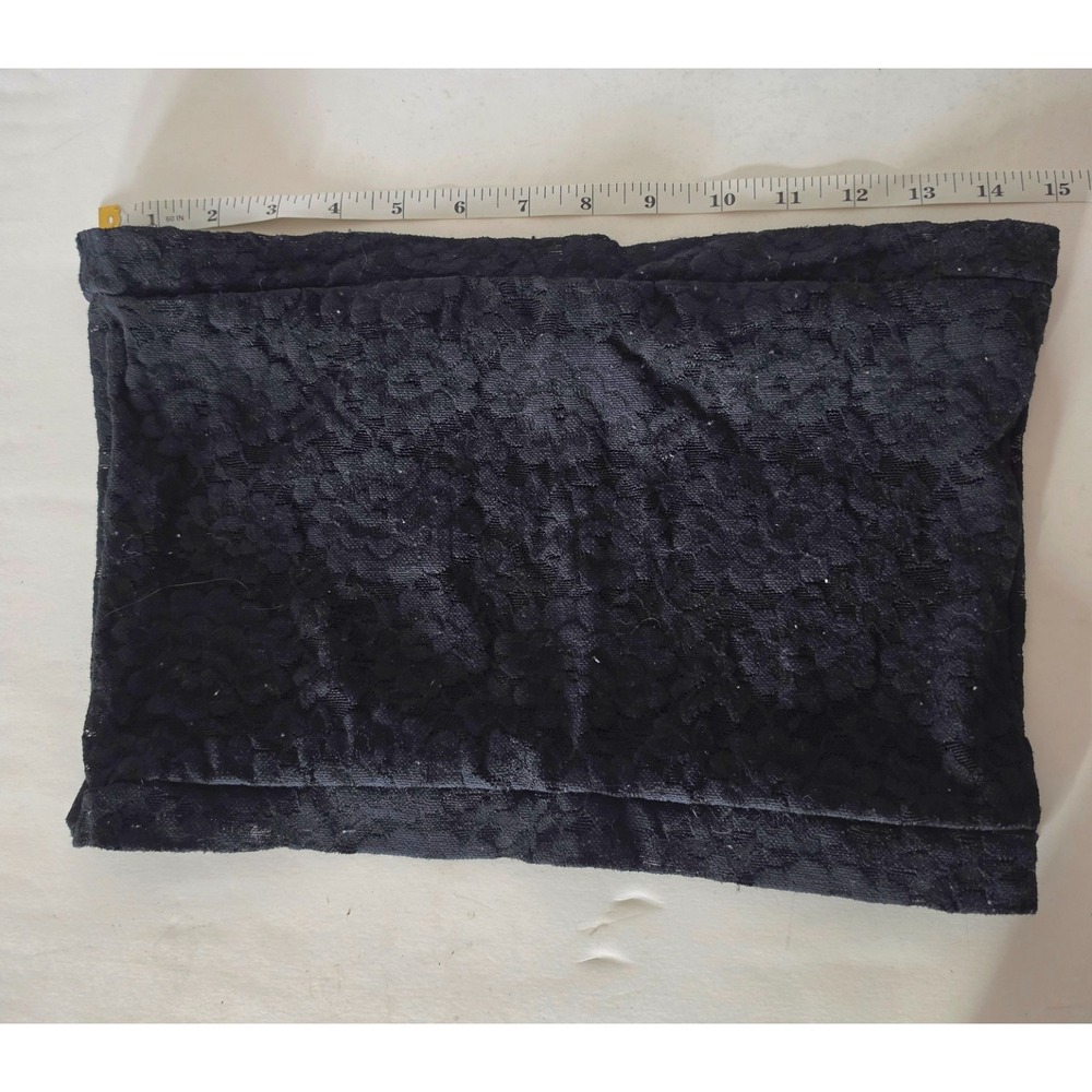 Unbranded Black Lace Tube Top Cropped Strapless Sleeveless Size M